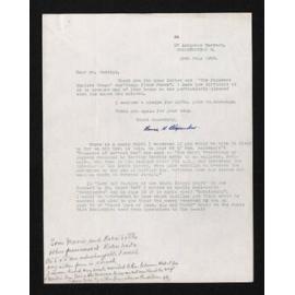 Letter, 16 July 1963, from Bruce Alexander, to Herries Beattie