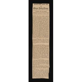 Newspaper clipping