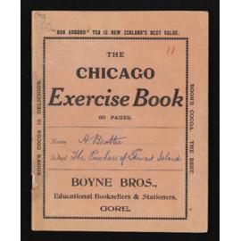 Notebook entitled, 'The purchase of Stewart Island'