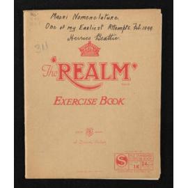 Notebook entitled, 'Maori nomenclature, one of my earliest attempts, Feb. 1899'