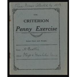 Notebook containing notes on Otago and Murihiku place names collected by Herries Beattie