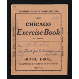 Notebook containing handwritten extracts from A. H. Duncan's 'The Wakatipians'