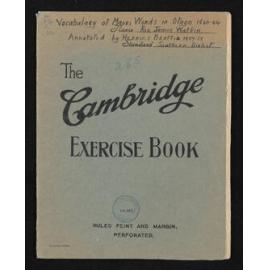 Typescript vocabulary of Māori words, compiled by the Reverend James Watkin in 1840-1844 and annotated by Herries in 1957-1958