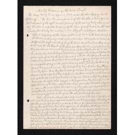 Notes entitled 'Wild Maoris on the West Coast'