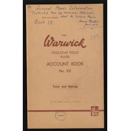 'General Maori information, book 9'