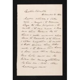 Reta, 15 Hanuere 1864 [Letter, 15 January 1864] 
