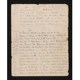 Handwritten note including various waiata, 29 August 1892