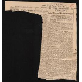 Newspaper clipping from the Southland Times, 4 May 1946