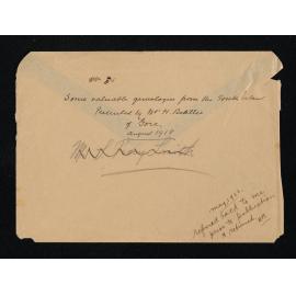 Annotated envelope fragment