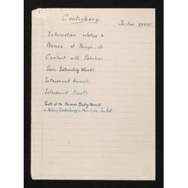 Record of interviews with Māori in Canterbury, sections 23 to 28