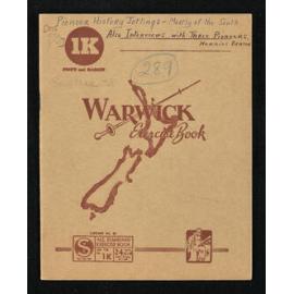 Notebook entitled, 'Pioneer history jottings, mostly of the south; Also interviews with 3 pioneers'
