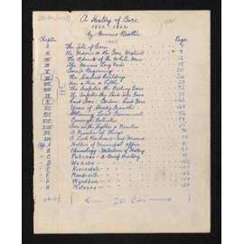 Unpaged manuscript of 'A history of Gore'