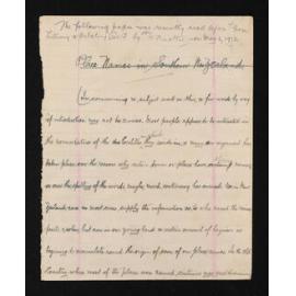 Manuscript of 'European place names in southern New Zealand'