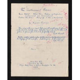 Manuscript of 'Our southernmost Maoris'