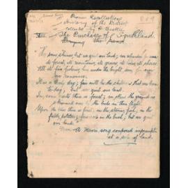 Manuscript of 'Pioneer recollections', part 2, chapters 8-9