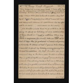 Manuscript entitled, 'A long-lost legend'