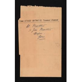 Clippings and loose papers relating to 'A long-lost legend'