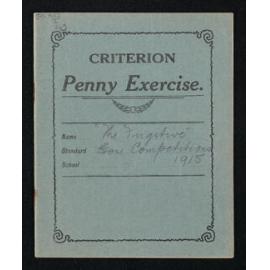 Manuscript entitled, 'The fugitive - Gore competition 1916', by Inexperience