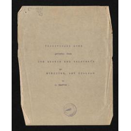 Manuscript entitled, 'Traditional lore gathered from the Maoris and Halfcasts [sic] of Murihiku, New Zealand' 