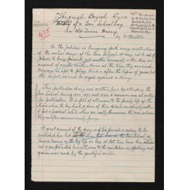 Manuscript entitled, 'Through boyish eyes, thoughts of a Gore schoolboy; An old-time diary'