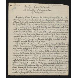 Manuscript entitled 'Early Southland, a medley of information'