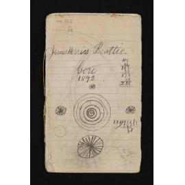 Notebook including notes from school lessons
