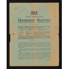 Information from the New Zealand Government Railways, 1907