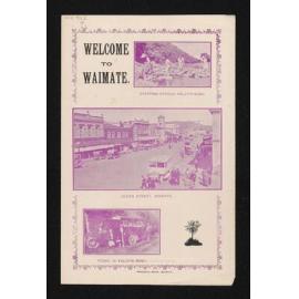 Pamphlet entitled 'Welcome to Waimate'