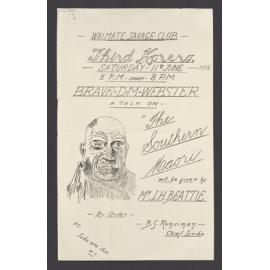 Flyer, 11 June [1938], 'Waimate Savage Club'