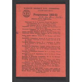 Waimate District Y.F.C. Committee Programme 1962-63