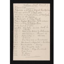Notes on Kāi Tahu history entitled 'Notes (not used)' written by Herries Beattie
