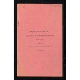 Extract from issue of 'Journal of the Polynesian Society', Vol XXX, No. 1, relating to Teone Taare Tikao's description of mana to Herries Beattie