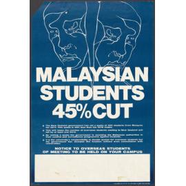 "Malaysian Students 45% Cut"
