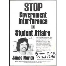 "Stop Government Interference in Student Affairs"
