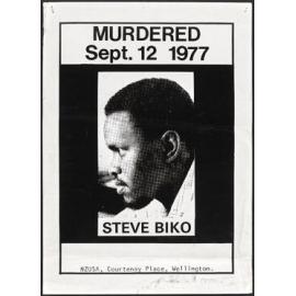 "Murdered Sept. 12 1977 Steve Biko"