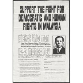 "Support the Fight for Democratic and Human Rights in Malaysia"
