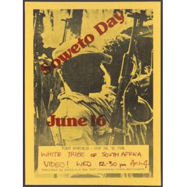 "Soweto Day June 16 Fight Apartheid - Stop The '81 Tour."