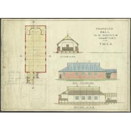 Plan for YWCA hall, Moray Place