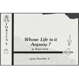 "Whose Life is it Anyway?"