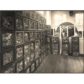 Collapsible Bins of Finished Match Boxes