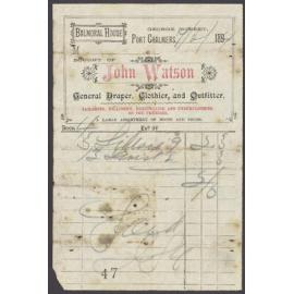 John Watson billhead