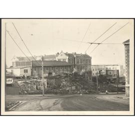 Otago Girls' High School showing building construction