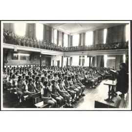 Otago Girls' High School assembly in hall