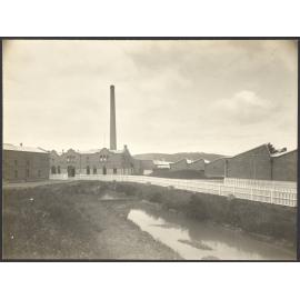 Stream and factory buildings
