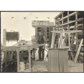Wood worker making jersey finishing forms