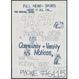 "Full News + Sports Hear It All On... The National Bank 91FM Radio one news"