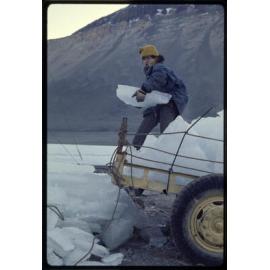 Bromley loading ice to trailer