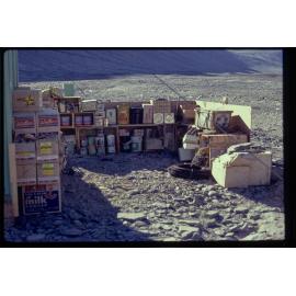 Outside storage on south side of food hut