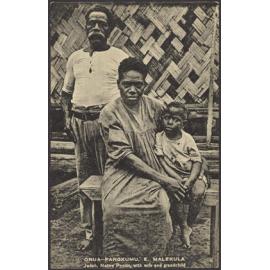 Onua-Pangkumu, East Malekula : Judah, Native Pastor, with wife and grandchild