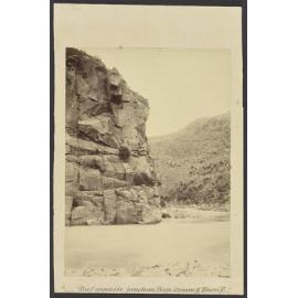 Bluff opposite junction Deep Stream and Taieri River